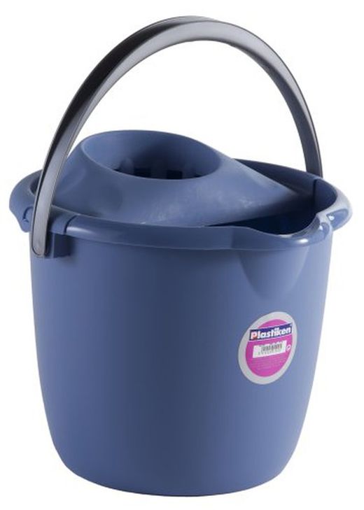 Plastiken Seau+Esc.14 Lt Rouge.Bleu R6214L