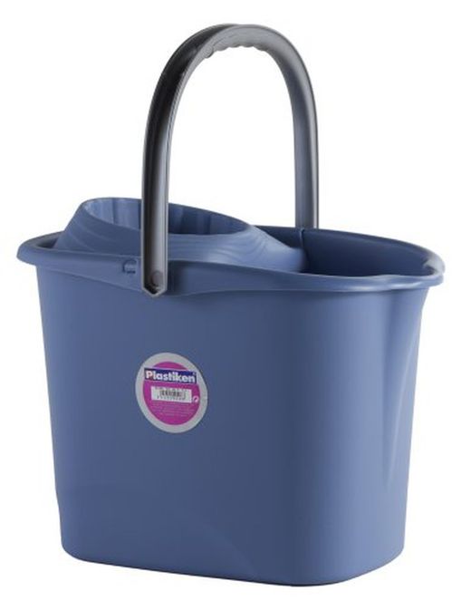 Plastiken Seau+Esc.16 Lt Rect.Bleu R6215