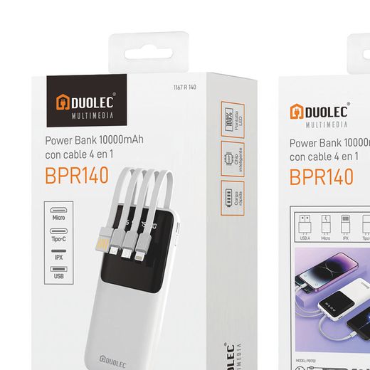 Powerbank 10.000mah duolec blanco