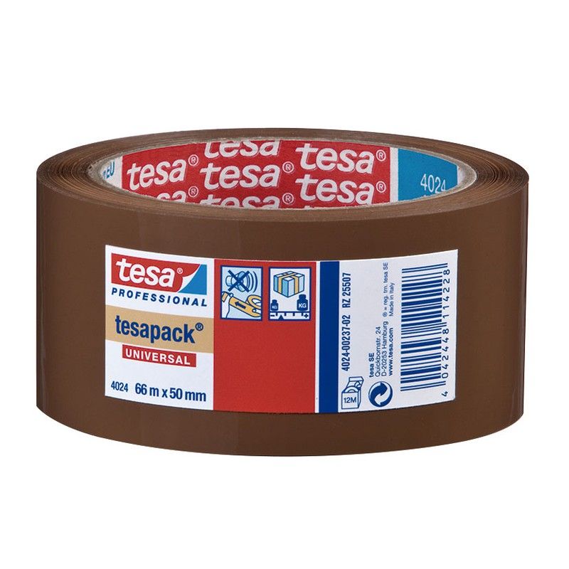 Precinto embalaje TESA 4024 Cinta Embal. Marrón.Sin Disolv.50Mmx66M