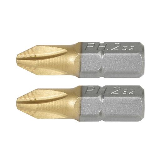Puntas atornillado RATIO Titanium. Puntas 25Mm.Titanium Phillips Nº3 Jgo.2