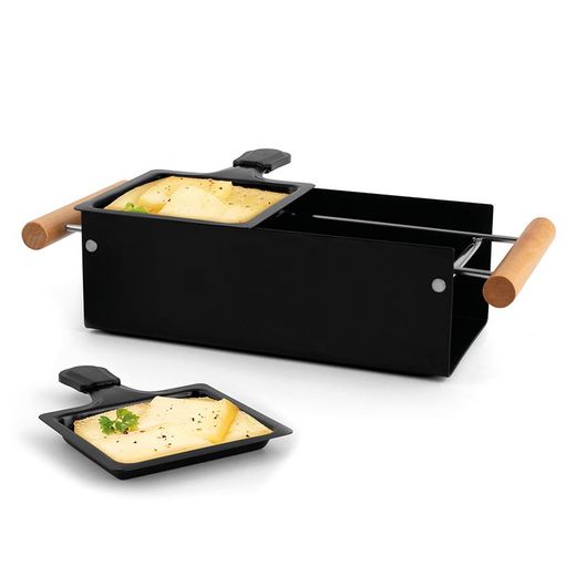 Raclette 2 compartimientos. Espatulas nylon.