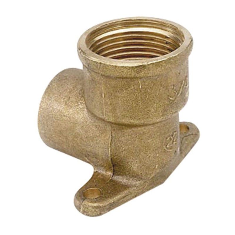 Racor latón rosca METALGRUP Racor Laton Codo Placa 472G Cu 1/2X15 1U