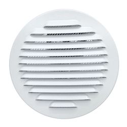 Grelha Embutida Com Tubo 12 Cm Branco