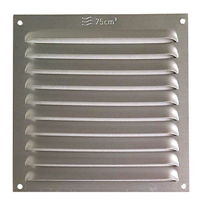 Rejilla ventilación. Rejilla Vent.Alum.S/Pest.10X10 Plata