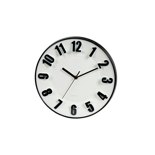 Reloj Pared 28 Cm. Aro Negro