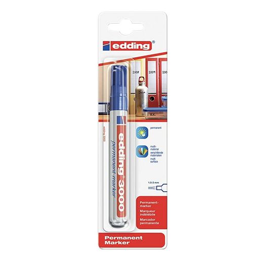 Rotulador permanente EDDING 3000. Blister.Marcador Perm.Edding 3000 Azul