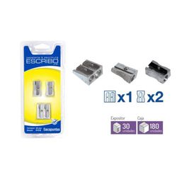 Taille-crayon en aluminium 1Double+2Simple.9063