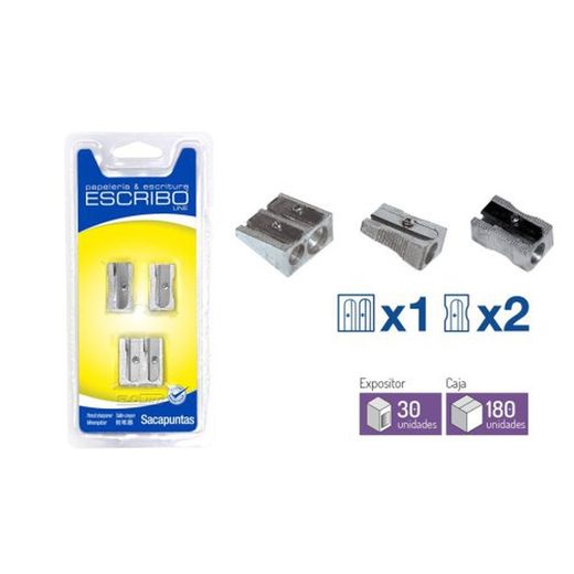 Taille-crayon en aluminium 1Double+2Simple.9063