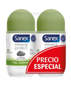Sanex Deo. Rollon Mineral Pro (Duplo)