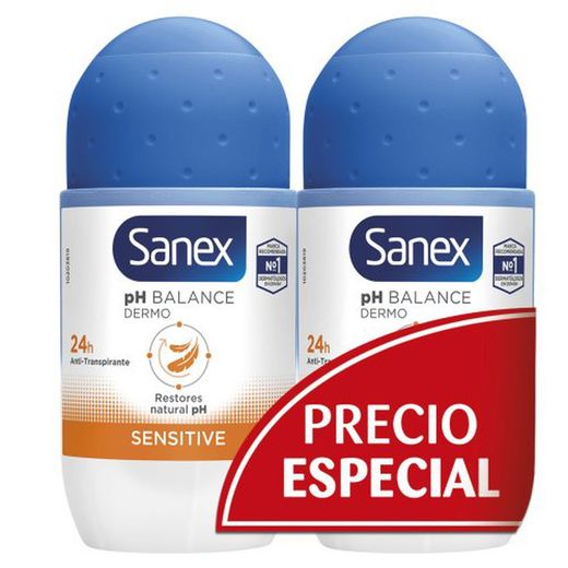 Déo Sanex. Rollon Sensitive Duplo (*)