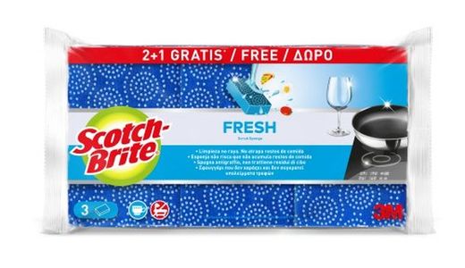 Scotch Brite Fresh N/Stripe C/Éponge (2+1)