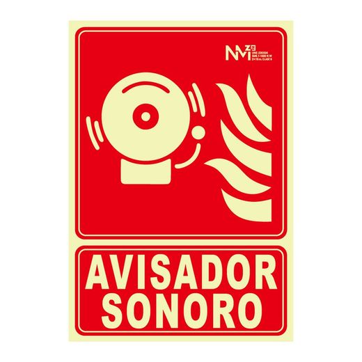 Sinal sonoro de alerta 210x300mm