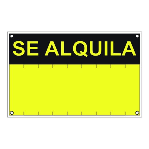 Señal Se Alquila  Pvc 0,4mm Amarillo