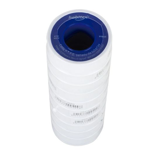 Sellador tuberías HABITEX. Cinta Ptfe Para Juntas 12Mmx12M.