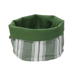 Série Têxtil Verde. Caixa de pão redonda