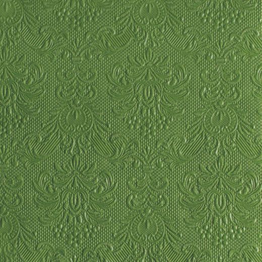 Serviette 33x33 cm. gravure verte lisse. Forfait 16 unités