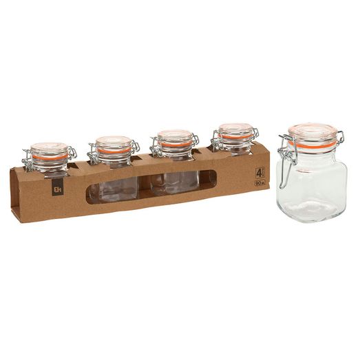 Set 4 Tarros Cocina Hermeticos 7X5 Cm.
