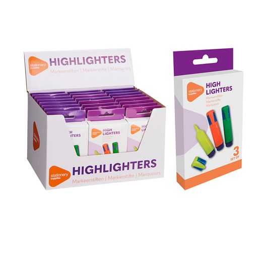 Set De 3 Subrayadores De Colores