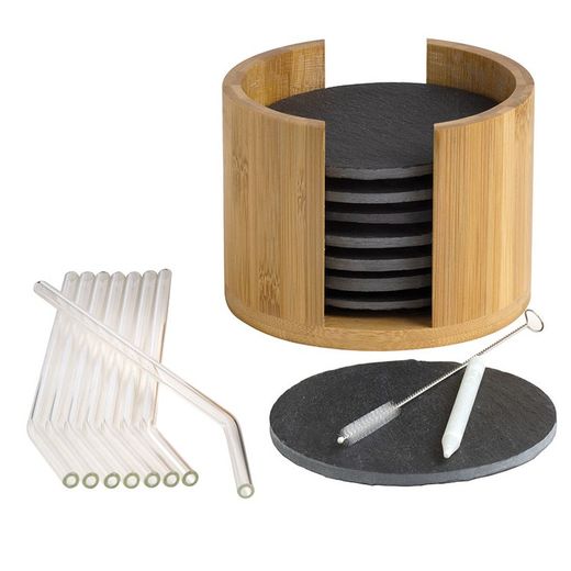 Conjunto de base para copos de ardósia 8 Un.Moritz&Moritz