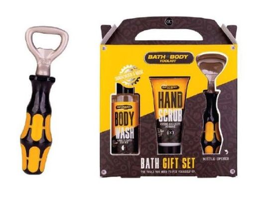 Coffret cadeau pour homme : gel, exfoliant et ouvre-bouteille 59220