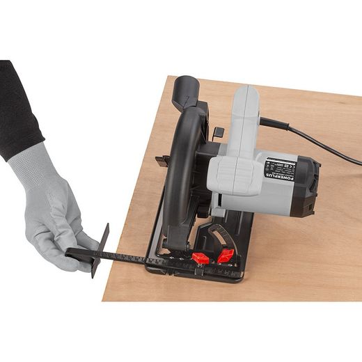 Scie circulaire 1200W. Taille de la lame 185 mm. Bouton de verrouillage. Inc.