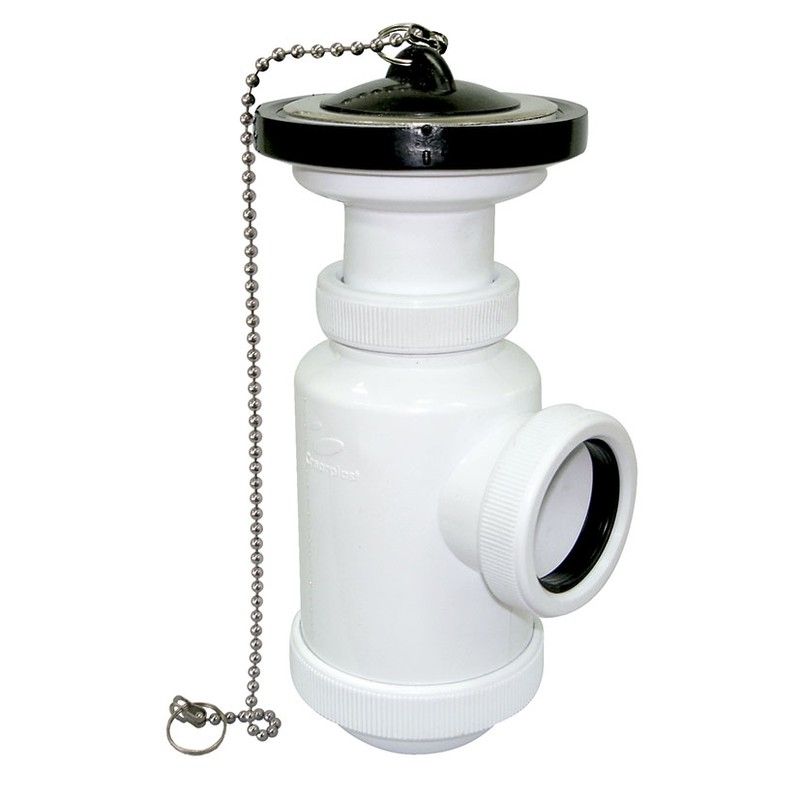 Sifón botella extensible CREARPLAST C-4. Sifon Botella Ext.S.Hor.C/Val.1.1/4*32Mm