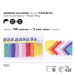 Sobre -10un- Colors Tamany Targeta71302
