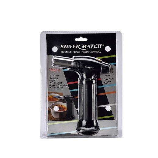 Soplete doméstico para cocina Silver Match. Recargable. Regulador de llama