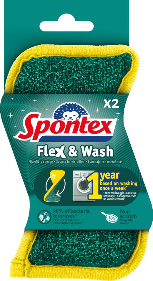 Spontex Estropajo/Bayeta Flex&Wash (2)