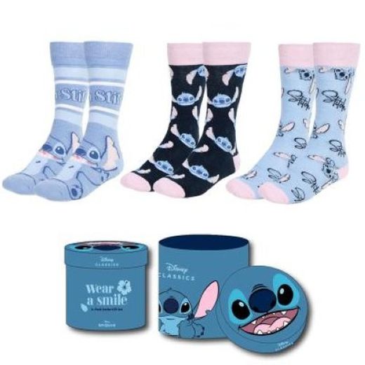 Lot de 3 chaussettes Stitch pour adultes 2449