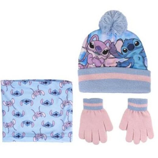 Ensemble bonnet + gant + cache-cou Stitch 10022