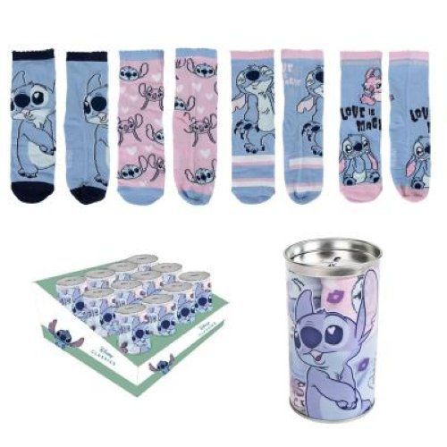 Cofrinho Stitch + 4 pares de meias 2308