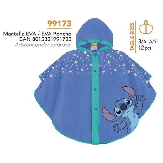Stitch Poncho Impermeable 3/6 anys 99173