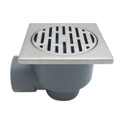 Bonde de siphon CREARPLAST. Bonde de siphon horizontale/verticale en acier inoxydable 100*100/50