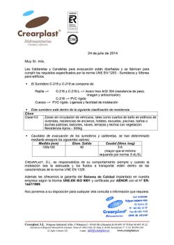 Bonde de siphon CREARPLAST. Bonde de siphon horizontale/verticale en acier inoxydable 100*100/50