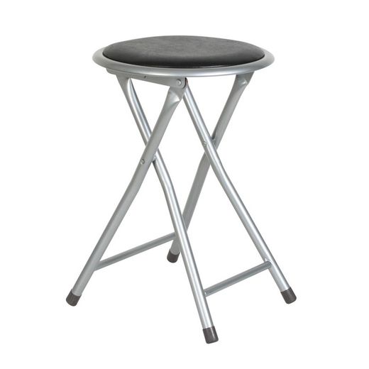 Taburete plegable. Taburete Met.Plegable Metal/Negro
