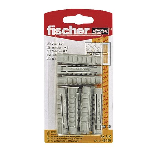 Taco plástico FISCHER-SX Taco Plastico Sx 5X25K Blister
