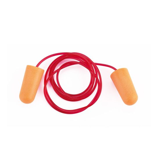Bouchons d'oreilles avec cordon orange. 100 paires.