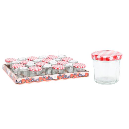 Pote de vidro com tampa de metal