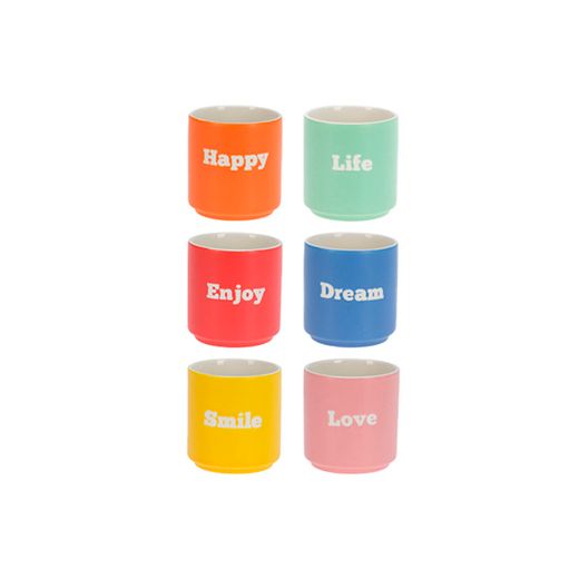 Tazas Porc. Modelo Surtidos 6 Unidades