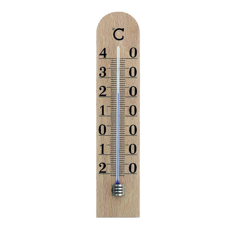 Thermomètre intérieur HERTER. Thermomètre d'intérieur en bois. 25cm —  Quincaillerie Roure Juni