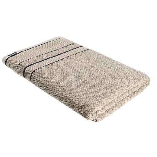 Toalha de Banho 70X130 100% Alg. Bege/Preto