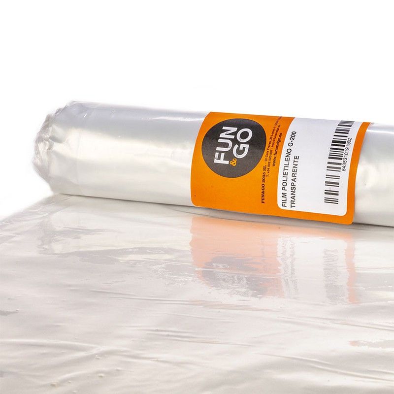 Transparente. Plastico Rollo 2X25M Galga 200. Trans.