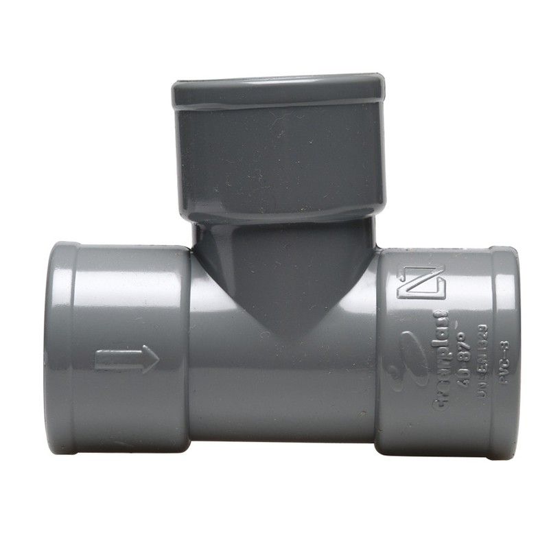 Tubería flexible de PVC CREARPLAST Crearflex y accesorios para evacuación. Acc.Pvc. Derivacion Simple H/H 40-87º