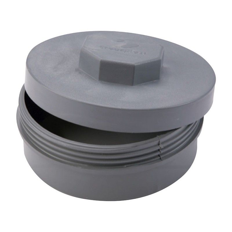 Tubería flexible de PVC CREARPLAST Crearflex y accesorios para evacuación. Acc.Pvc. Tapon De Registro D.110