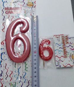 Bougie d'anniversaire géante n° 6