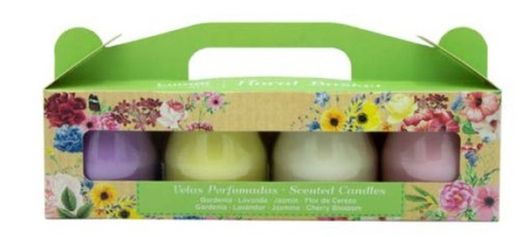 Conjunto de 4 velas Perf.Yogurt com aroma floral 902945