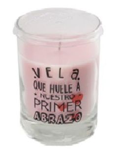 Bougie en Verre Perf Message 'Câlin' 901802