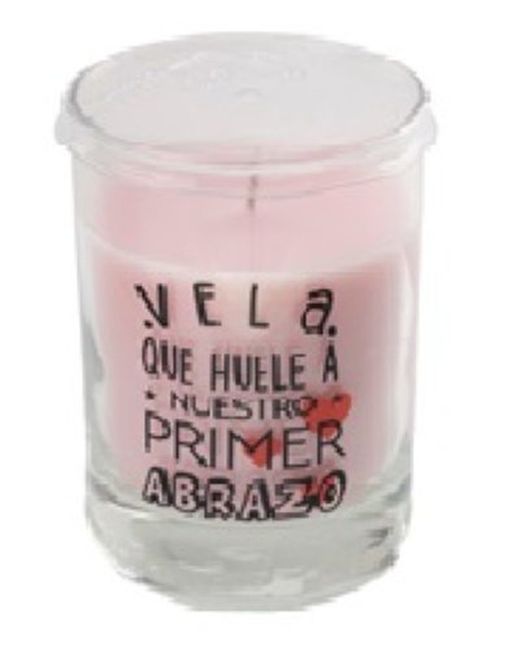 Bougie en Verre Perf Message 'Câlin' 901802